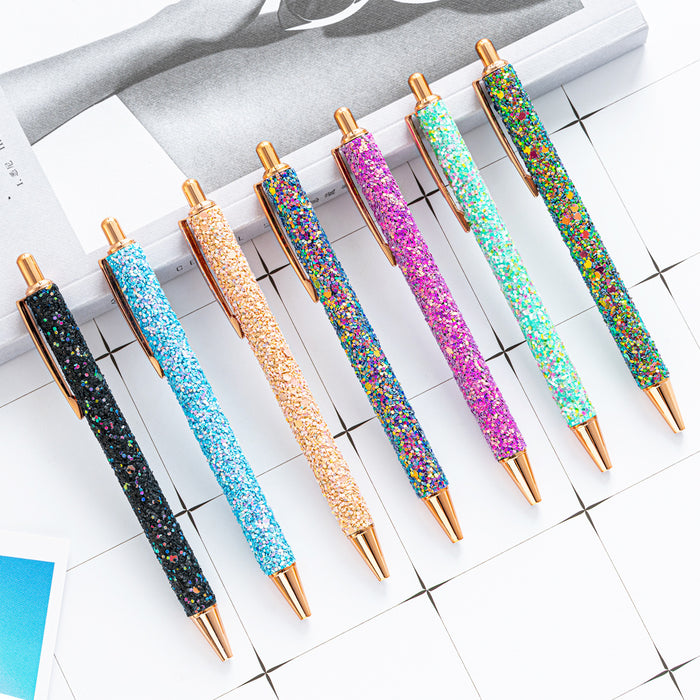 Wholesale Ballpoint Pen Metal Multicolor Sequin Press JDC-BP-Huah098