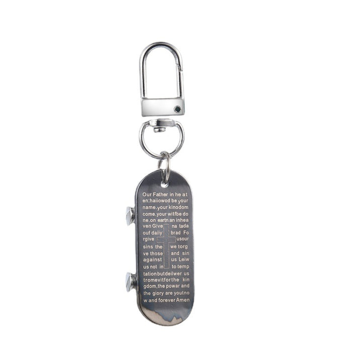 Wholesale Keychains For Backpacks Metal Scooter Keychain Cross Skateboard MOQ≥2 JDC-KC-YY027