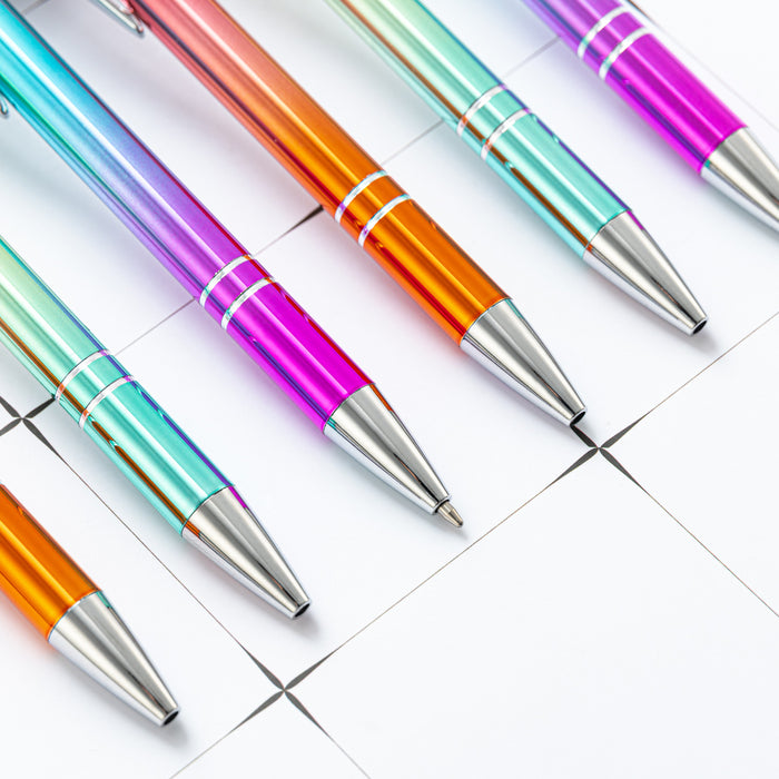 Wholesale Ballpoint Pen Metal Gradient Aluminum Bar Pen Rotating JDC-BP-JingL006