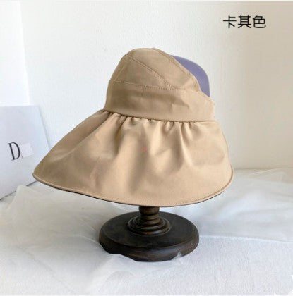 Jewelry WholesaleWholesale sun hat cover face UV protection big brim hat JDC-FH-Weilan007 Fashionhat 微蓝 %variant_option1% %variant_option2% %variant_option3%  Factory Price JoyasDeChina Joyas De China