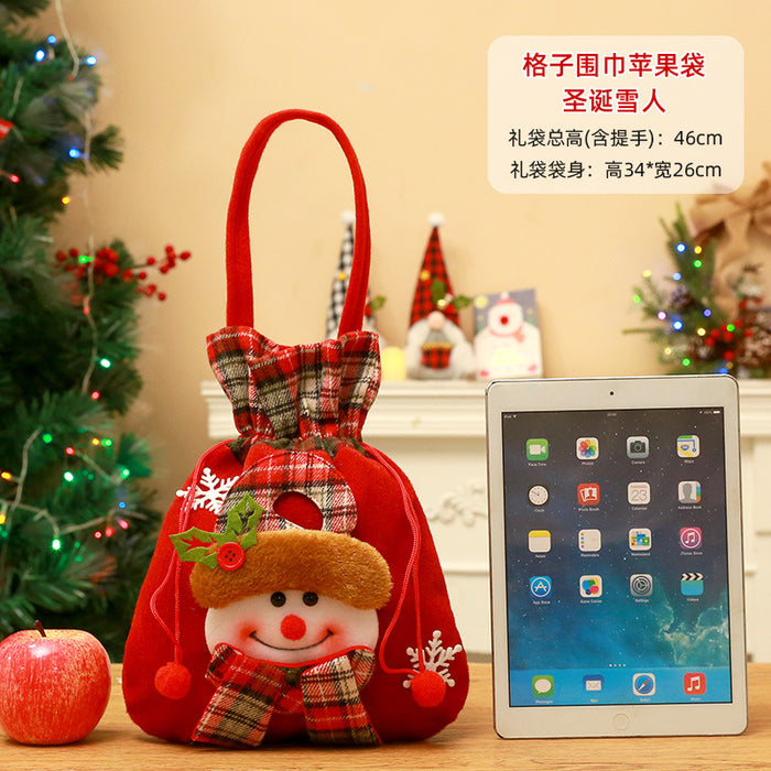 Wholesale Gift Bag Christmas Cloth Candy Bag Apple Bag MOQ≥2 JDC-GB-QiaoC004