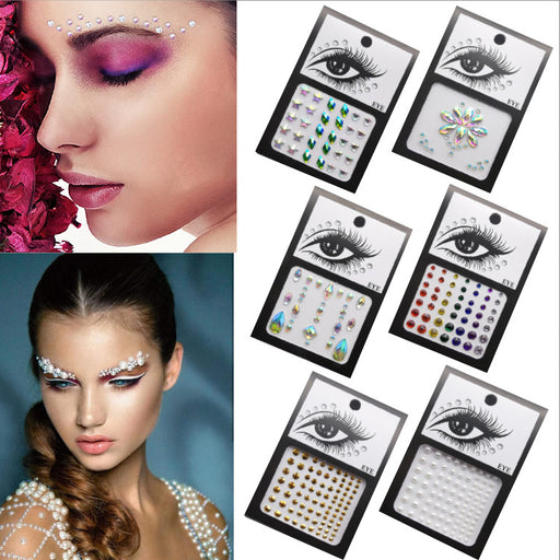 Jewelry WholesaleWholesale acrylic eye makeup sticker pearl face makeup bright diamond MOQ≥2 JDC-EY-WWei001 eyeshadow 文伟 %variant_option1% %variant_option2% %variant_option3%  Factory Price JoyasDeChina Joyas De China