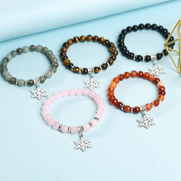 Wholesale Christmas Bracelet Cute Snowflake Crystal Creative Style JDC-BT-ZhiSF001