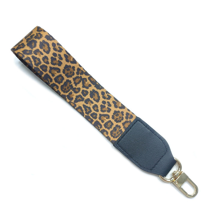 Jewelry WholesaleWholesale Leopard Nylon Leather Wrist Lanyard Keychain MOQ≥5 JDC-KC-HXY001 Keychains 宏鑫阳 %variant_option1% %variant_option2% %variant_option3%  Factory Price JoyasDeChina Joyas De China