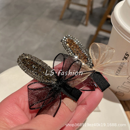 Jewelry WholesaleWholesale bow diamond bangs side hairpin JDC-HC-LiS002 Hair Clips 栎尚 %variant_option1% %variant_option2% %variant_option3%  Factory Price JoyasDeChina Joyas De China