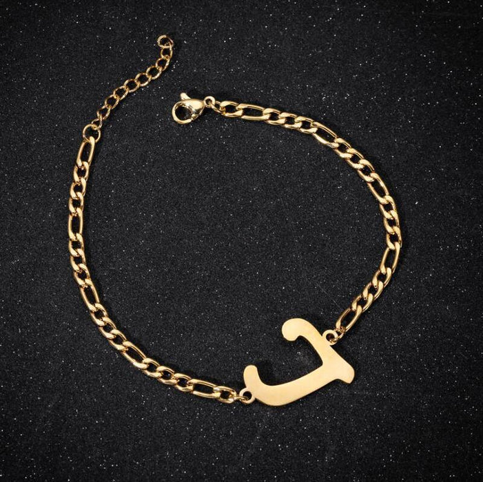 Jewelry WholesaleWholesale stainless steel thick chain large letter Pendant Bracelet JDC-BT-ZhangM008 Bracelet 展梦 %variant_option1% %variant_option2% %variant_option3%  Factory Price JoyasDeChina Joyas De China