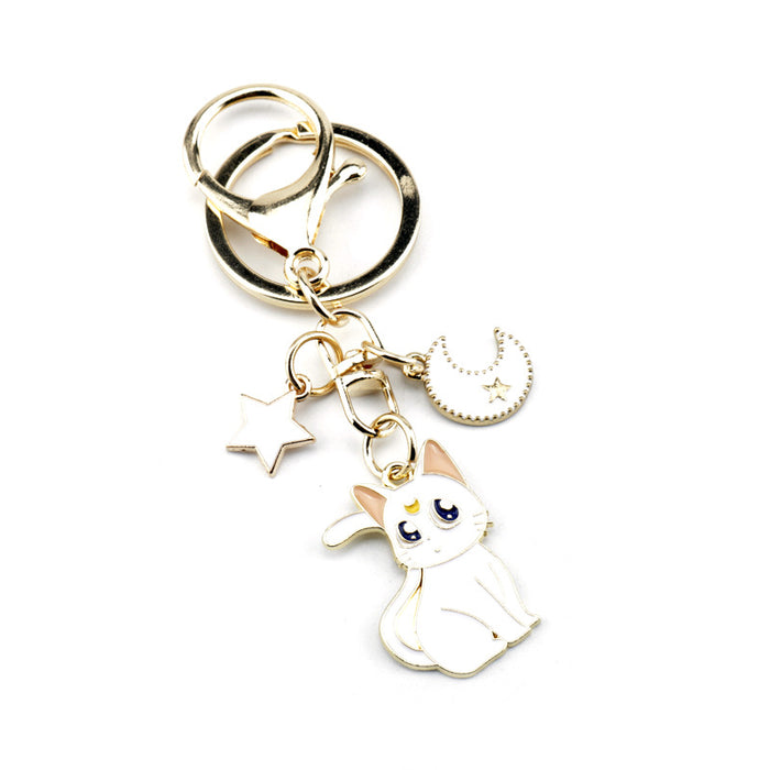 Wholesale alloy keychain cartoon cute cat JDC-KC-AngJ006