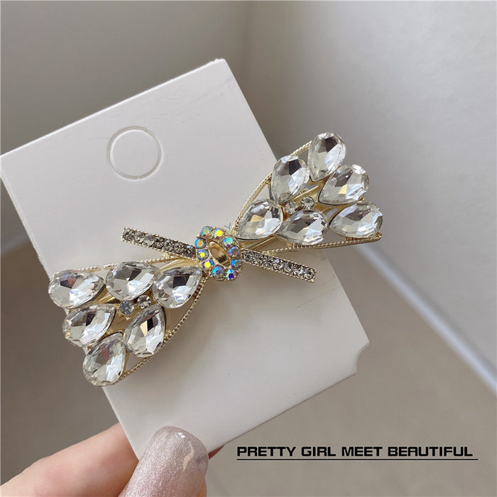 Wholesale zircon side clip bow headwear clip JDC-HC-Nuanm005