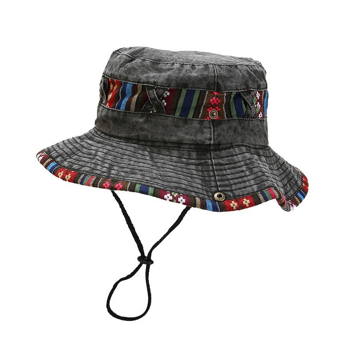 Wholesale Cotton Bucket Hat Outdoor Hiking Hat MOQ≥2 JDC-FH-LvYi012