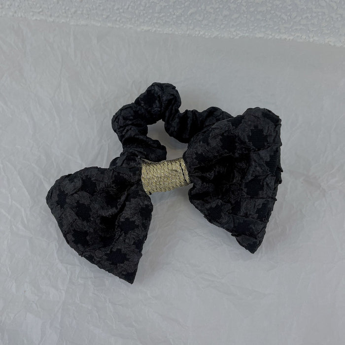 Wholesale diamond headband hair ring black and white bow large intestine ring fabric (F) JDC-HD-Lyuan002