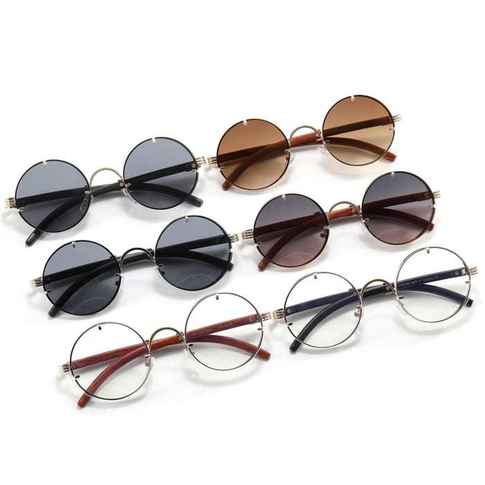 Wholesale Steampunk Sunglasses Vintage Metal Round Glasses JDC-SG-FKL002