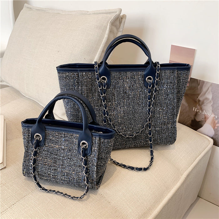 Wholesale Handbag Canvas Solid Color Chain Diagonal One Shoulder JDC-HB-Wanyue001