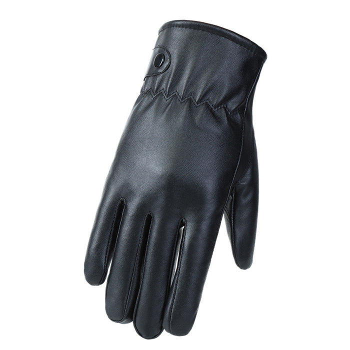 Wholesale Gloves PU Plus Velvet Outdoor Warmth Touch Screen JDC-GS-MYuan012