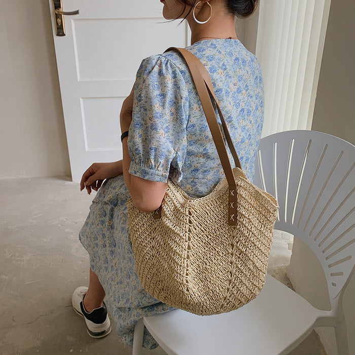 Jewelry WholesaleWholesale cutout single woven beach bag JDC-BB-Bomei002 Beach Bag 珀魅 %variant_option1% %variant_option2% %variant_option3%  Factory Price JoyasDeChina Joyas De China