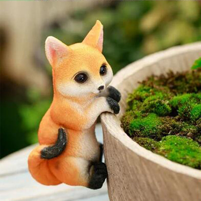 Wholesale Ornament Resin Crafts Cat Corgi Rabbit Hanging Basin Small Animals MOQ≥2 JDC-OS-HongYu003