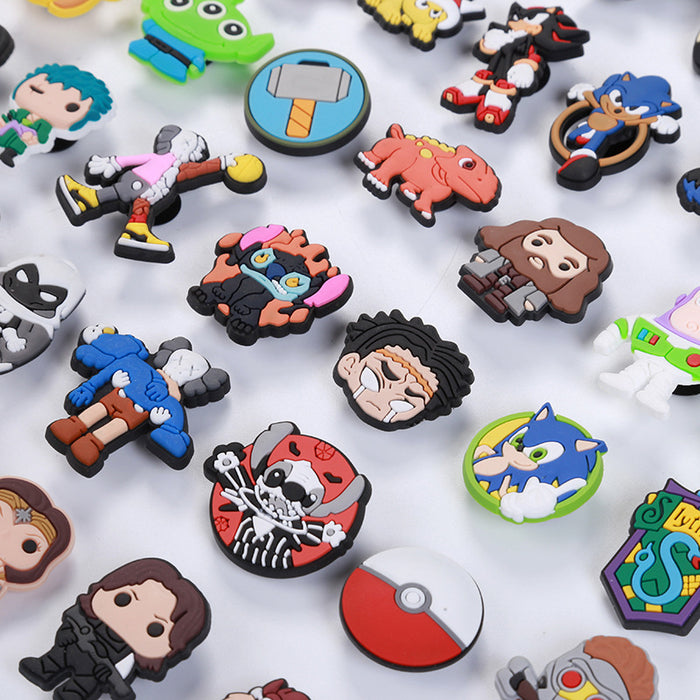 Wholesale Croc Charms Random 100pcs Cartoon Cute PVC DIY Accessories (M) JDC-CCS-YiiShang006