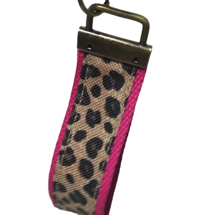 Wholesale Leopard Print Lanyard  Keychain MOQ≥5 JDC-KC-DME001