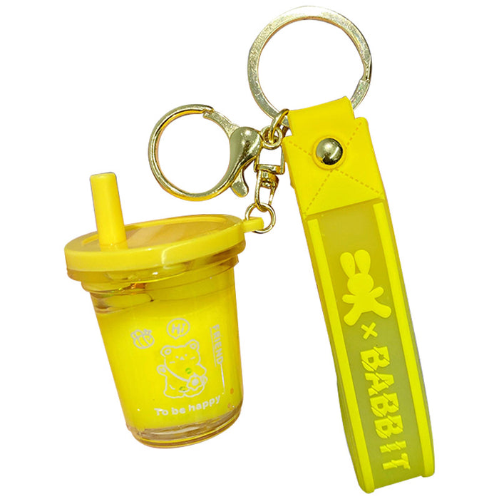 Wholesale cartoon milk tea cup cute keychain JDC-KC-XuanYi009