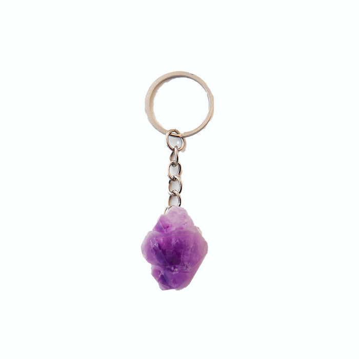 Jewelry WholesaleWholesale Natural Stone Crystal Raw Stone Polished Keychain JDC-KC-RunY001 Keychains 润阳 %variant_option1% %variant_option2% %variant_option3%  Factory Price JoyasDeChina Joyas De China