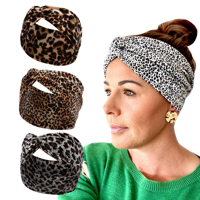 Wholesale Headband Gold Velvet Print Leopard Print Wide Edge Face Wash MOQ≥2 JDC-HD-FanM008