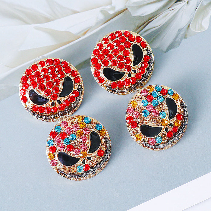 Wholesale Earrings Alloy Halloween Demon Diamond Ear Studs JDC-ES-JJ255