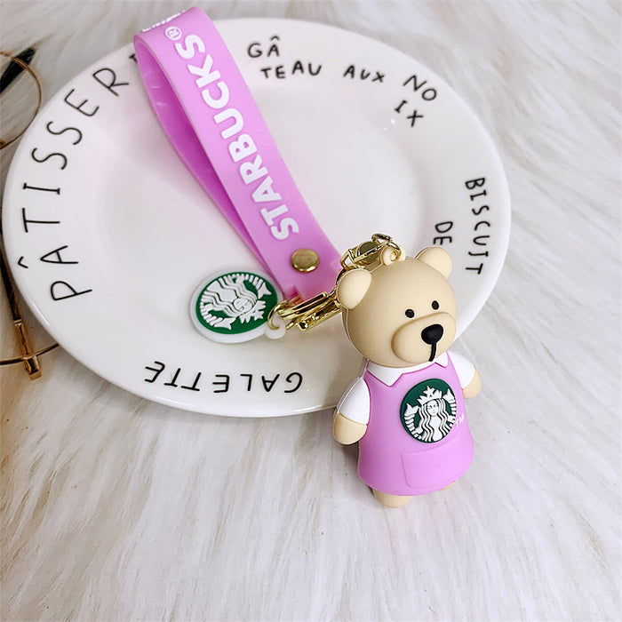 Wholesale Cartoon PVC Cute Bear Keychain (F) JDC-KC-DMF007