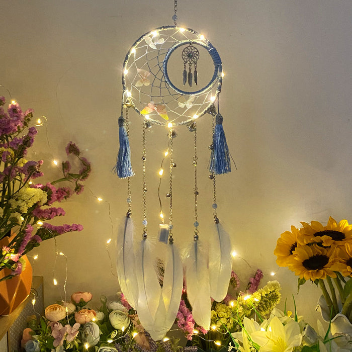 Wholesale high-end feather dreamcatcher ornaments hand-woven wind chimes MOQ≥2 JDC-DC-MYing011