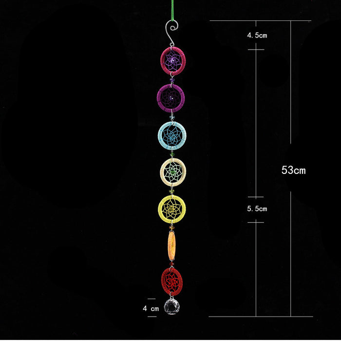 Wholesale Colorful Colorful Crochet Dreamcatcher Indian Ornament JDC-DC-ShiJia004