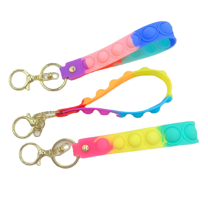 Wholesale Keychains For Backpacks Bubble Color Rodent Pioneer Wrist Strap Pendant Decompression Toy MOQ≥2 JDC-KC-LiAng001