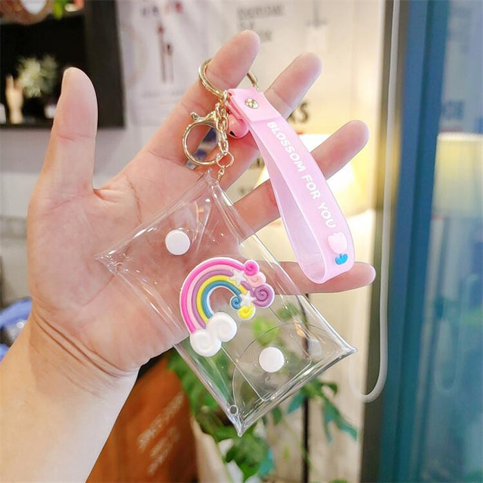 Jewelry WholesaleWholesale PVC Transparent Coin Purse Storage Bag Keychain MOQ≥2 JDC-KC-ShangK001 Keychains 尚垚 %variant_option1% %variant_option2% %variant_option3%  Factory Price JoyasDeChina Joyas De China