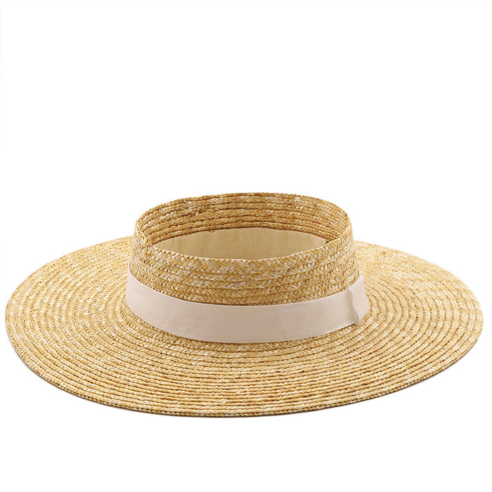 Wholesale hat spring summer leisure straw straw big brim empty top hat outdoor JDC-FH-XGuan001