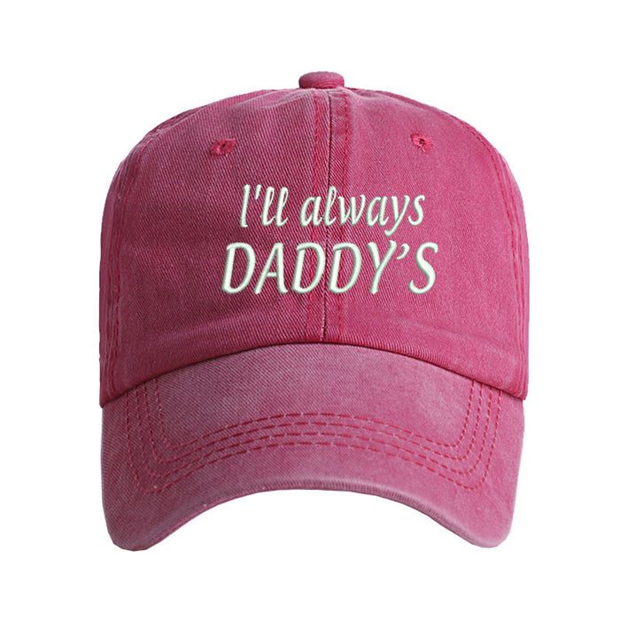 Wholesale Washed Cotton Embroidered Daddy Letters Baseball Cap Father's Day Gift MOQ≥2 JDC-FT-QiuXi001