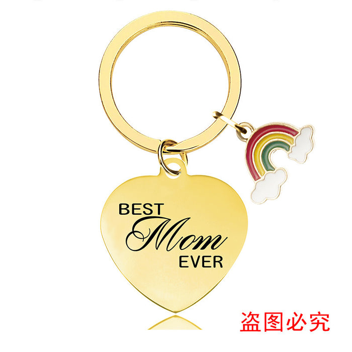 Jewelry WholesaleWholesale Heart Shaped Mother's Day Metal Keychain JDC-KC-GangGu013 Keychains 钢古 %variant_option1% %variant_option2% %variant_option3%  Factory Price JoyasDeChina Joyas De China