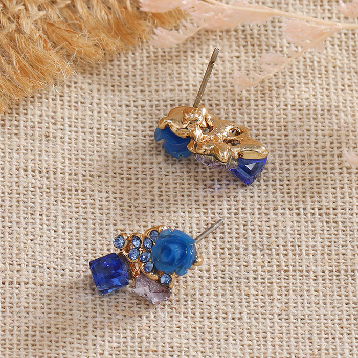 Wholesale Earrings Alloy Exaggerated Crystal Vintage MOQ≥2 JDC-ES-KaiQ061