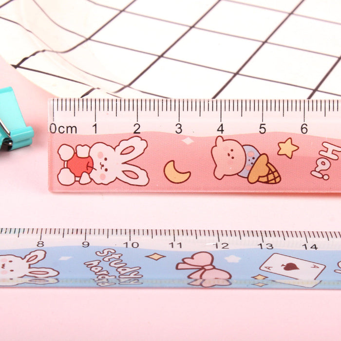 Wholesale Ruler Plastic 15cm Transparent Cute Starry Sky MOQ≥2 JDC-RR-LGT003