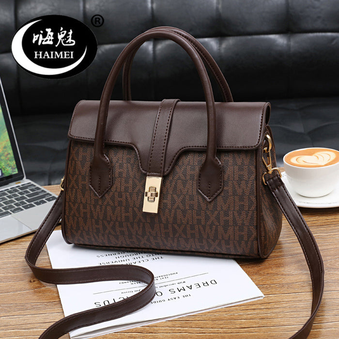 Wholesale Shoulder Bag PU Vintage Print Handbag Diagonal Cross JDC-SD-haim009