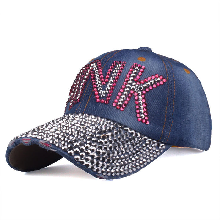 Wholesale Diamond Baseball Cap PINK Letter Peaked Cap MOQ≥2 JDC-FH-TMa004