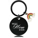 Jewelry WholesaleWholesale Stainless Steel Round Plate Mother's Day Rainbow Metal Keychain JDC-KC-GangGu011 Keychains 钢古 %variant_option1% %variant_option2% %variant_option3%  Factory Price JoyasDeChina Joyas De China