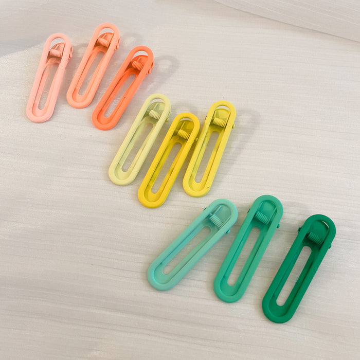 Wholesale hairpin plastic alloy candy color duckbill clip MOQ≥2 JDC-HC-SD002