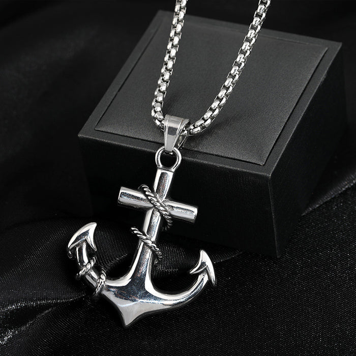 Jewelry WholesaleWholesale Pirates of the Caribbean anchor alloy silver necklace JDC-NE-Jiaow007 Necklaces 娇婉 %variant_option1% %variant_option2% %variant_option3%  Factory Price JoyasDeChina Joyas De China