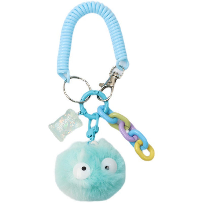 Jewelry WholesaleWholesale Gradient Doll Hairball Phone Cord Keychain MOQ≥2 JDC-KC-ShuL001 Keychains 舒雷 %variant_option1% %variant_option2% %variant_option3%  Factory Price JoyasDeChina Joyas De China