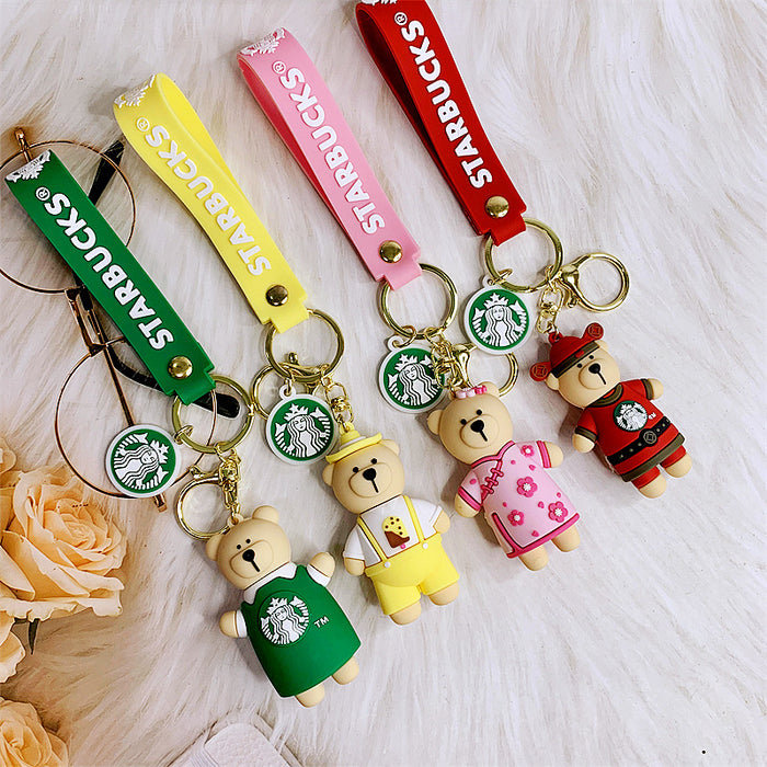 Wholesale Cartoon PVC Cute Bear Keychain (F) JDC-KC-DMF007