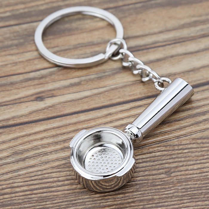 Wholesale Coffee Cup Moka Pot Coffee Appliance Zinc Alloy Keychain MOQ≥2 JDC-KC-XunXin006