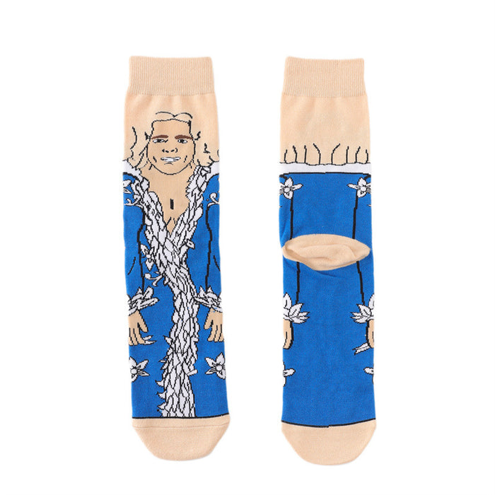 Wholesale socks fabric cartoon medium tube cute character (M) JDC-SK-HuiHe005