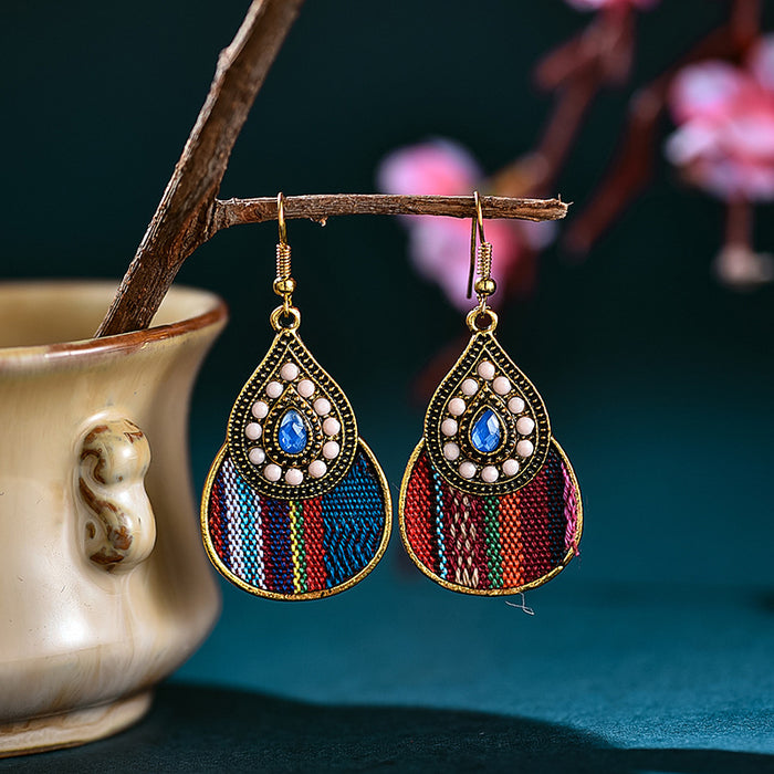 Jewelry WholesaleWholesale vintage ethnic style weave diamond earrings JDC-ES-daiq023 Earrings 黛茜 %variant_option1% %variant_option2% %variant_option3%  Factory Price JoyasDeChina Joyas De China