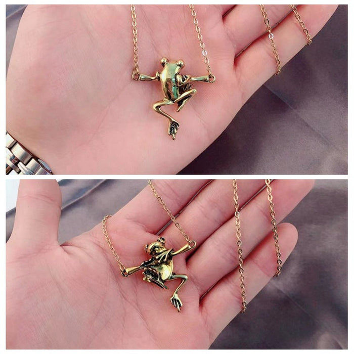 Wholesale Necklace Metal Simple Cute Frog Clavicle Chain JDC-NE-JiSha009