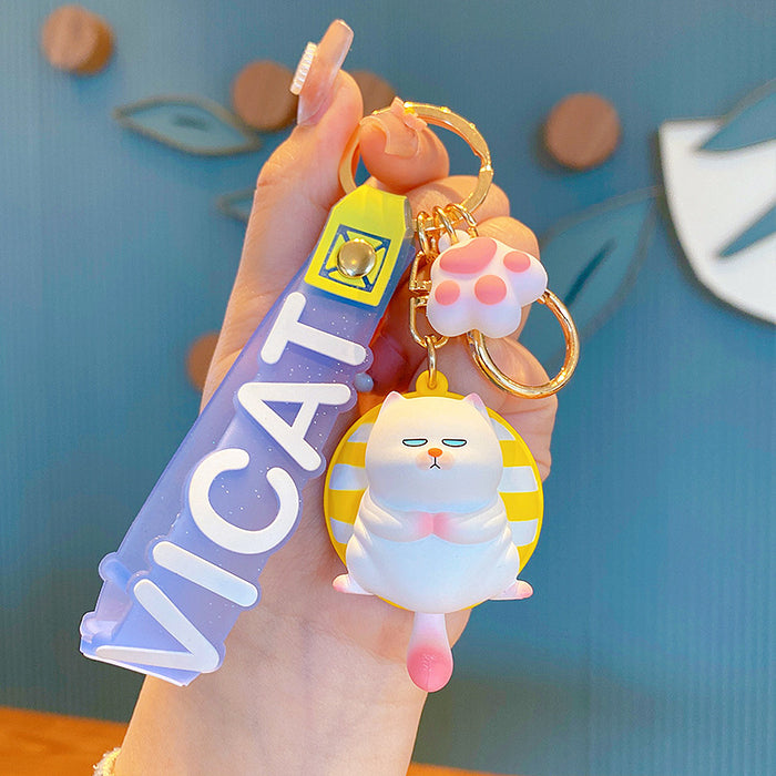 Wholesale Cartoon Cat PVC Keychain (M) JDC-KC-BS011