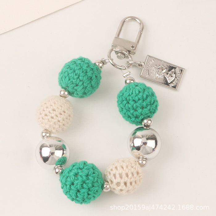 Wholesale Keychain Metal Cute Wool Ball Beads MOQ≥2 JDC-KC-YiHan033