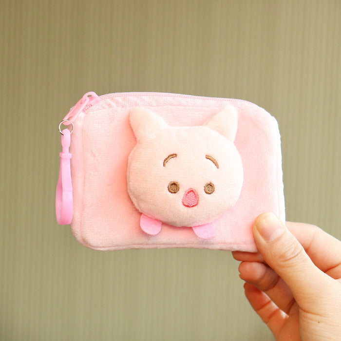 Wholesale keychain wallets cute plush three-dimensional doll card holder key case JDC-KC-Huofan008