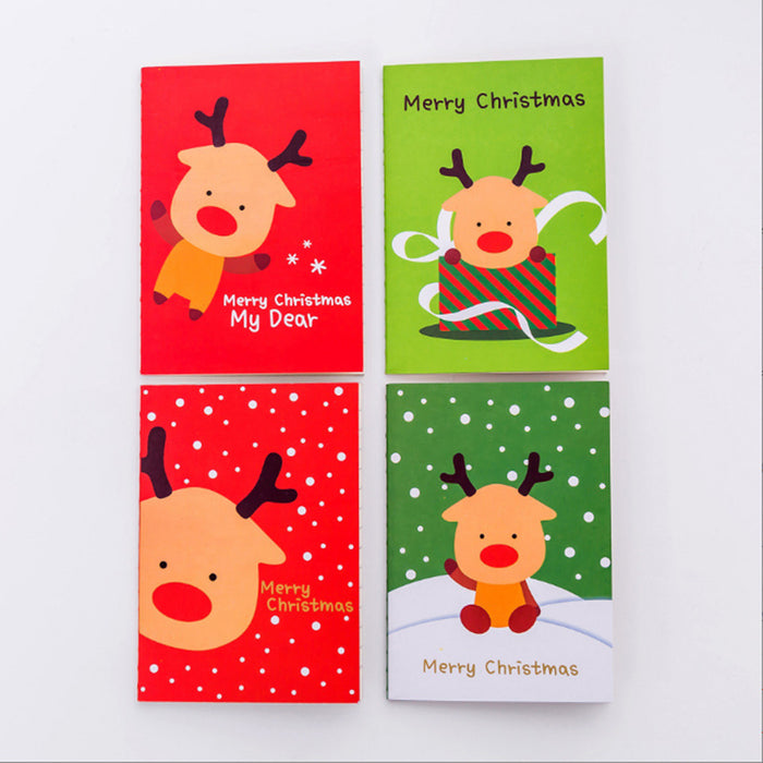 Wholesale Notebook Paper Cartoon Christmas Small Book Portable JDC-NK-KuY006